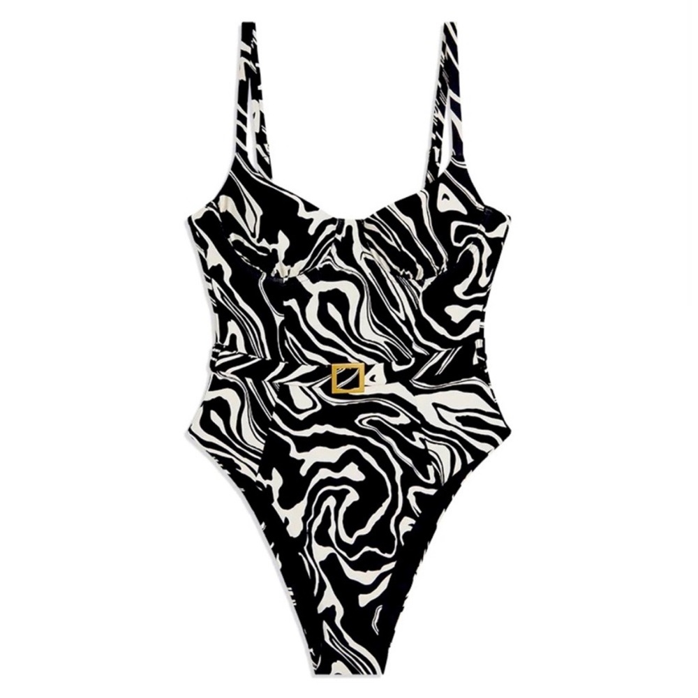 NWT! WeWoreWhat marble one-piece swimsuit